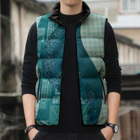 Polynesian Tribal Pattern Patchwork Picturesque Sleeveless Puffer Jacket Oceanic LT7 - Polynesian Pride