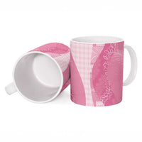 Polynesian Tribal Pattern Patchwork Picturesque Ceramic Mug Rose Pink LT7 - Polynesian Pride