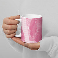 Polynesian Tribal Pattern Patchwork Picturesque Ceramic Mug Rose Pink LT7 - Polynesian Pride