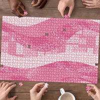 Polynesian Tribal Pattern Patchwork Picturesque Puzzle Rose Pink LT7 - Polynesian Pride