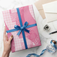 Polynesian Tribal Pattern Patchwork Picturesque Wrapping Paper Rose Pink LT7 - Polynesian Pride