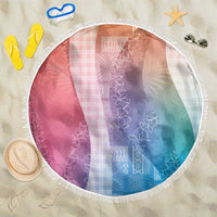 Polynesian Tribal Pattern Patchwork Picturesque Beach Blanket Holographic LT7 One Size 150cm Holographic - Polynesian Pride
