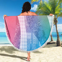 Polynesian Tribal Pattern Patchwork Picturesque Beach Blanket Holographic LT7 - Polynesian Pride