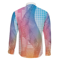 Polynesian Tribal Pattern Patchwork Picturesque Family Matching Summer Maxi Dress and Hawaiian Shirt Holographic LT7 - Polynesian Pride