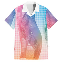Polynesian Tribal Pattern Patchwork Picturesque Family Matching Tank Maxi Dress and Hawaiian Shirt Holographic LT7 Dad's Shirt - Short Sleeve Holographic - Polynesian Pride