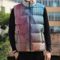 Polynesian Tribal Pattern Patchwork Picturesque Sleeveless Puffer Jacket Holographic LT7 - Polynesian Pride