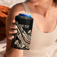 Personalized Solomon Islands Crocodile 4 in 1 Can Cooler Tumbler Hapi Isles - Independence Anniversary LT7 - Polynesian Pride