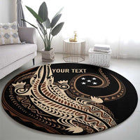 Personalized Solomon Islands Crocodile Round Carpet Hapi Isles - Independence Anniversary