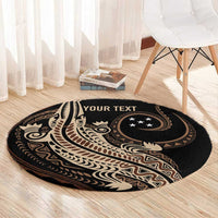 Personalized Solomon Islands Crocodile Round Carpet Hapi Isles - Independence Anniversary