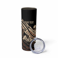 Personalized Solomon Islands Crocodile Skinny Tumbler Hapi Isles - Independence Anniversary LT7 - Polynesian Pride