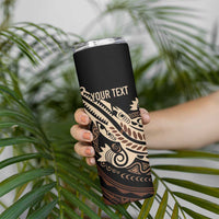 Personalized Solomon Islands Crocodile Skinny Tumbler Hapi Isles - Independence Anniversary LT7 - Polynesian Pride