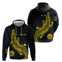 Personalized Solomon Islands Independence Anniversary Hoodie Crocodile Mix Tapa
