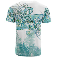 Aotearoa Maori Koru Curves T Shirt Mossy Paua Shell