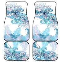 Aotearoa Maori Koru Curves Car Mats Aqua Paua Shell