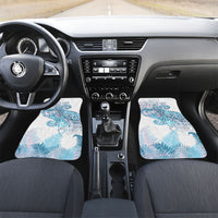 Aotearoa Maori Koru Curves Car Mats Aqua Paua Shell