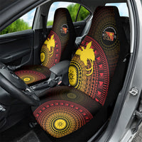 Papua New Guinea Independence Car Seat Cover Tapa Circle