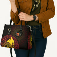 Papua New Guinea Independence Leather Bag Tapa Circle