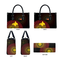 Papua New Guinea Independence Leather Bag Tapa Circle