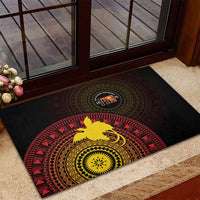 Papua New Guinea Independence Rubber Doormat Tapa Circle