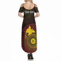 Papua New Guinea Independence Personalized Summer Maxi Dress Tapa Circle LT7 - Polynesian Pride