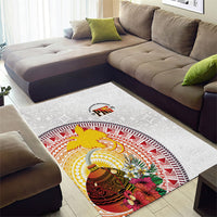 Hapi De Bilong Indipendens Papua New Guinea Area Rug PNG Lime Pot