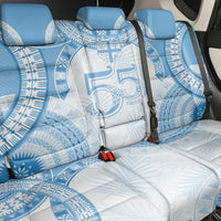 Bula Fiji Day 55th Anniversary Masi Tapa Back Car Seat Cover Emerald Jubilee - Turquoise - Polynesian Pride