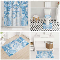 Bula Fiji Day 55th Anniversary Masi Tapa Bathroom Set Emerald Jubilee - Turquoise - Polynesian Pride