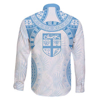 Bula Fiji Day 55th Anniversary Masi Tapa Family Matching Off Shoulder Short Dress and Hawaiian Shirt Emerald Jubilee - Turquoise - Polynesian Pride