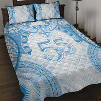 Bula Fiji Day 55th Anniversary Masi Tapa Quilt Bed Set Emerald Jubilee - Turquoise - Polynesian Pride