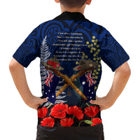 Anzac Day Aussie Mix Maori In Memories Family Matching Off Shoulder Long Sleeve Dress and Hawaiian Shirt LT7 - Polynesian Pride