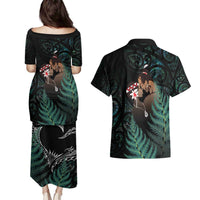Maori Hongi Valentine Couples Matching Puletasi and Hawaiian Shirt Aroha Ahau Ki A Koe LT7 - Polynesian Pride
