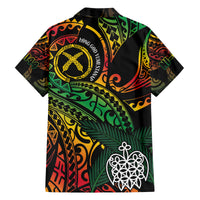Vanuatu Indipendens Dei Family Matching Off Shoulder Maxi Dress and Hawaiian Shirt Mix Traditional Sand Drawing LT7 - Polynesian Pride