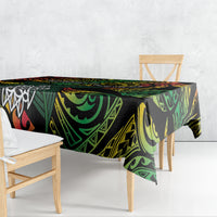 Vanuatu Indipendens Dei Tablecloth Mix Traditional Sand Drawing