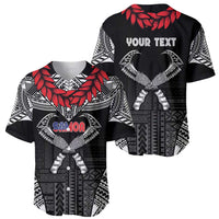 Personalized Talofa Samoa Baseball Jersey Ulafala With Toa Nifo'oti - Black