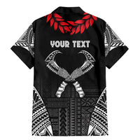 Personalized Talofa Samoa Family Matching Mermaid Dress and Hawaiian Shirt Ulafala With Toa Nifo'oti - Black