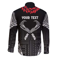 Personalized Talofa Samoa Family Matching Off Shoulder Maxi Dress and Hawaiian Shirt Ulafala With Toa Nifo'oti - Black LT7 - Polynesian Pride