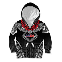 Personalized Talofa Samoa Kid Hoodie Ulafala With Toa Nifo'oti - Black