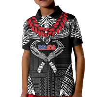 Personalized Talofa Samoa Kid Polo Shirt Ulafala With Toa Nifo'oti - Black