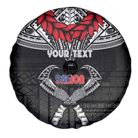 Personalized Talofa Samoa Spare Tire Cover Ulafala With Toa Nifo'oti - Black