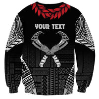 Personalized Talofa Samoa Sweatshirt Ulafala With Toa Nifo'oti - Black