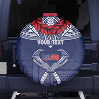 Personalized Talofa Samoa Spare Tire Cover Ulafala With Toa Nifo'oti - Blue