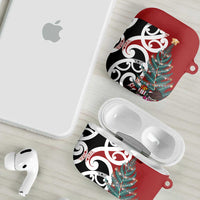New Zealand Silver Fern Christmas Tree AirPods Case Meri Kirihimete LT7 - Polynesian Pride