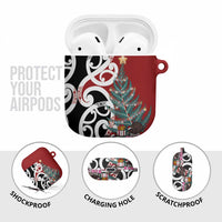 New Zealand Silver Fern Christmas Tree AirPods Case Meri Kirihimete LT7 - Polynesian Pride