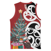 New Zealand Silver Fern Christmas Tree Basketball Jersey Meri Kirihimete - Polynesian Pride