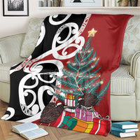 New Zealand Silver Fern Christmas Tree Blanket Meri Kirihimete - Polynesian Pride
