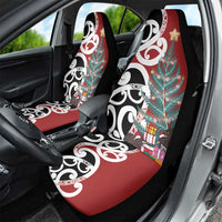 New Zealand Silver Fern Christmas Tree Car Seat Cover Meri Kirihimete - Polynesian Pride