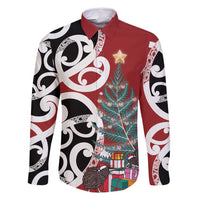 New Zealand Silver Fern Christmas Tree Family Matching Tank Maxi Dress and Hawaiian Shirt Meri Kirihimete - Polynesian Pride