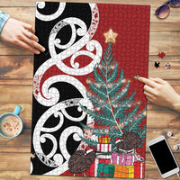 New Zealand Silver Fern Christmas Tree Puzzle Meri Kirihimete - Polynesian Pride