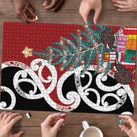 New Zealand Silver Fern Christmas Tree Puzzle Meri Kirihimete - Polynesian Pride