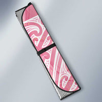 Breast Cancer Awareness Maori Auto Sun Shade Kia Kaha Kia Maia Kia Manawanui - Polynesian Pride